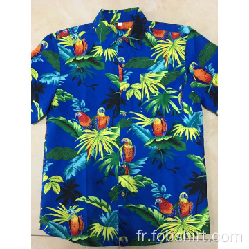 Chemise hawaii imprimée polyester personnalisée